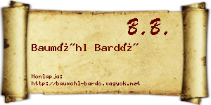 Baumöhl Bardó névjegykártya